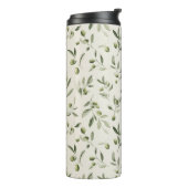 Mittelmeer-Muster der rustikalen Olivenzweige Thermosbecher (Nach links gedreht)