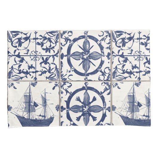 Mittelmeer-Muster Kissenbezug (Vorderseite-Rechts)