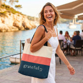 Mittelmeer-Navy-Korallen-Gratitude-Tasche mit Stre Tasche