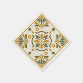 Mittelmeer-Oliv-Tile Serviette (Ecke)