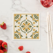 Mittelmeer-Oliv-Tile Serviette (Beispiel)