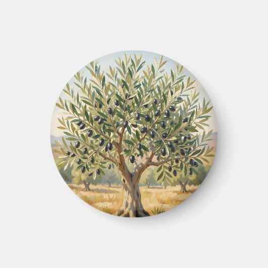 Mittelmeer-Olivenbaumlandschaft Magnet (Vorne)