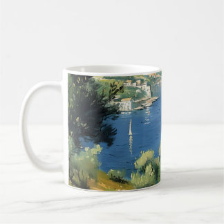 Mittelmeer-Olivenhain am Meer  Kaffeetasse