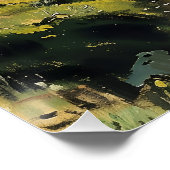 Mittelmeer-Olivenhain am Meer Poster (Ecke)