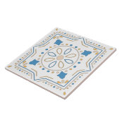 Mittelmeer Orange Blau Pink Geometrie Andalouse Fliese (Seite)