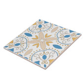 Mittelmeer Orange Blau Pink Geometrie Andalouse Fliese (Seite)