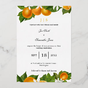 Mittelmeer-Orangengold Folieneinladung