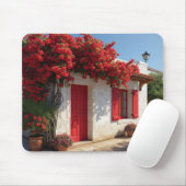 Mittelmeer-Rot-Tür-Garten-Mauspad Mousepad (Mit Mouse)