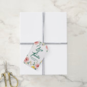 Mittelmeer-Rotrosa-Rose-&-Zitronen-Hochzeit Geschenkanhänger (Mit Garn)