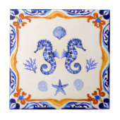 Mittelmeer-Seepferde Fliese (Vorderseite)