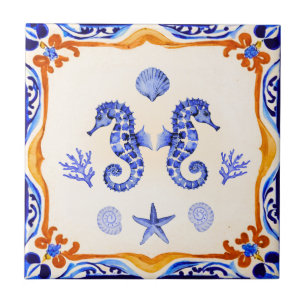 Mittelmeer-Seepferde Fliese