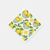 Mittelmeer-Sommer-Aquarell Serviette (Ecke)
