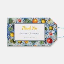 Mittelmeer Sommerfrucht Blaues Mosaik Geschenkanhänger