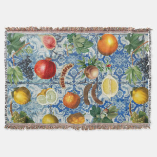 Mittelmeer-Sommerfrüchte & Blau-Weiß-Mosaik Decke