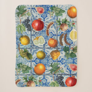 Mittelmeer-Sommerfrüchte & Blau-Weiß-Mosaik Sherpadecke