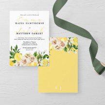 Mittelmeer Sommerlemon hellgelbe Hochzeit