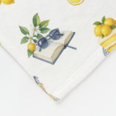 Mittelmeer Sommerlemon Muster Fleecedecke (Ecke)