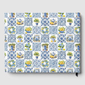 Mittelmeer Sommerlemon Muster Gästebuch (Rückseite)