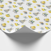 Mittelmeer Sommerlemon Muster Geschenkpapier (Ecke)