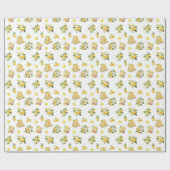 Mittelmeer Sommerlemon Muster Geschenkpapier (Flach)