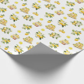 Mittelmeer Sommerlemon Muster Geschenkpapier (Ecke)