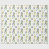 Mittelmeer Sommerlemon Muster Geschenkpapier (Flach)