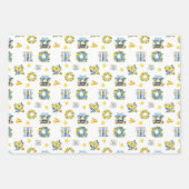 Mittelmeer Sommerlemon Muster Geschenkpapier Set (Vorderseite 3)