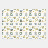 Mittelmeer Sommerlemon Muster Geschenkpapier Set (Vorderseite)
