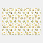 Mittelmeer Sommerlemon Muster Geschenkpapier Set (Vorderseite 3)