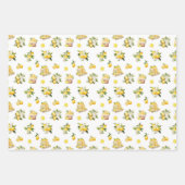 Mittelmeer Sommerlemon Muster Geschenkpapier Set (Vorderseite)