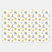 Mittelmeer Sommerlemon Muster Geschenkpapier Set (Vorderseite 3)