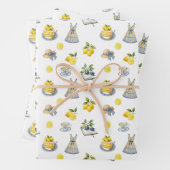 Mittelmeer Sommerlemon Muster Geschenkpapier Set (Beispiel)