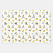 Mittelmeer Sommerlemon Muster Geschenkpapier Set (Vorderseite)