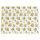 Mittelmeer Sommerlemon Muster Große Geschenktüte (Vorderseite)