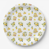 Mittelmeer Sommerlemon Muster Pappteller (Vorderseite)