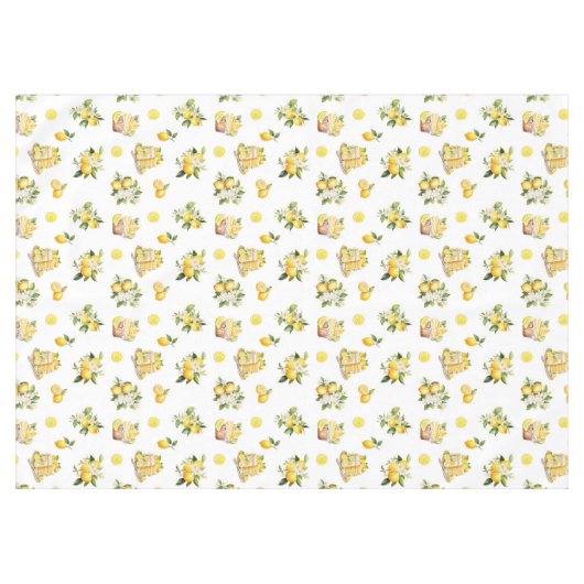 Mittelmeer Sommerlemon Muster Tischdecke (Vorderseite (Horizontal))