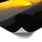 Mittelmeer-Sonnenuntergang Poster (Ecke)