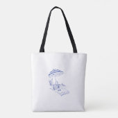Mittelmeer-Strandtasche Tasche (Rückseite)