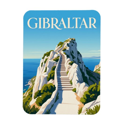 Mittelmeer-Stufen Gibraltar Magnet (Vertikal)