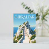 Mittelmeer-Stufen Gibraltar Postkarte (Stehend Vorderseite)