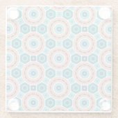 Mittelmeer Summer Vibes Geometric Muster Glasuntersetzer (Rückseite)