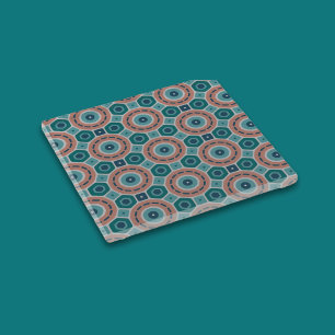 Mittelmeer Summer Vibes Geometric Muster Glasuntersetzer