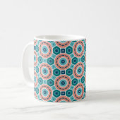 Mittelmeer Summer Vibes Geometric Muster Kaffeetasse (Vorderseite Links)