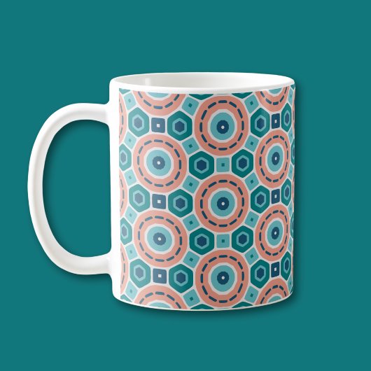 Mittelmeer Summer Vibes Geometric Muster Kaffeetasse