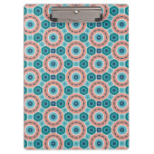 Mittelmeer Summer Vibes Geometric Muster Klemmbrett (Vorderseite)