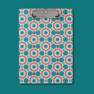 Mittelmeer Summer Vibes Geometric Muster Klemmbrett