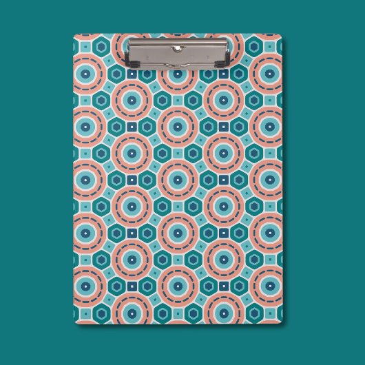 Mittelmeer Summer Vibes Geometric Muster Klemmbrett