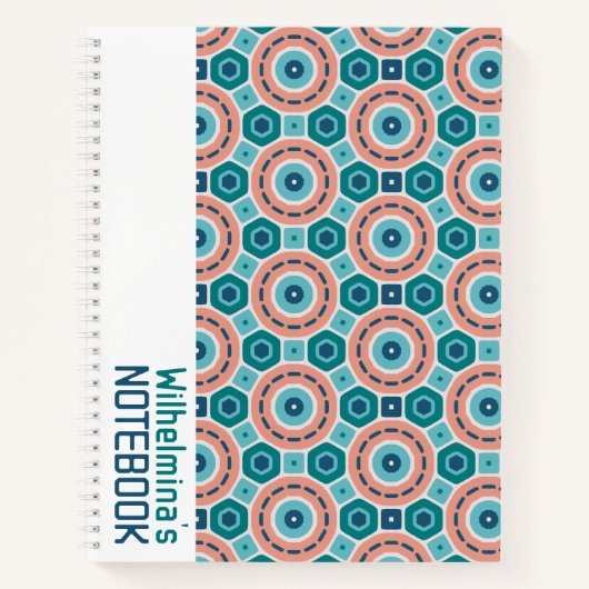 Mittelmeer Summer Vibes Geometric Muster Notizblock (Vorderseite)