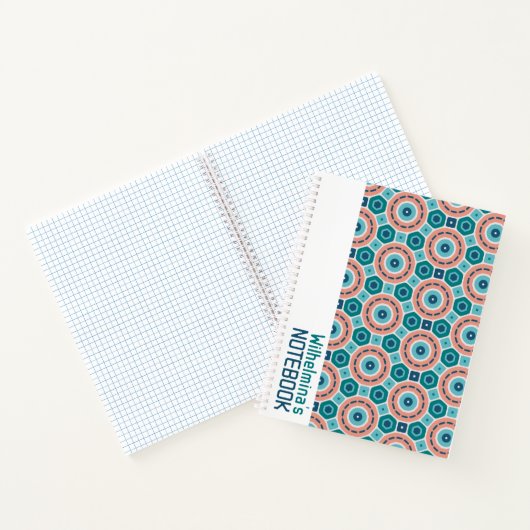 Mittelmeer Summer Vibes Geometric Muster Notizblock (Innenseite)