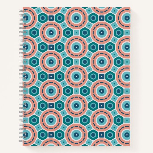 Mittelmeer Summer Vibes Geometric Muster Notizblock (Vorderseite)